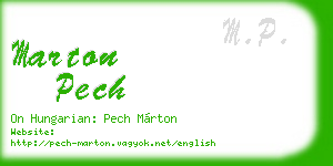 marton pech business card
